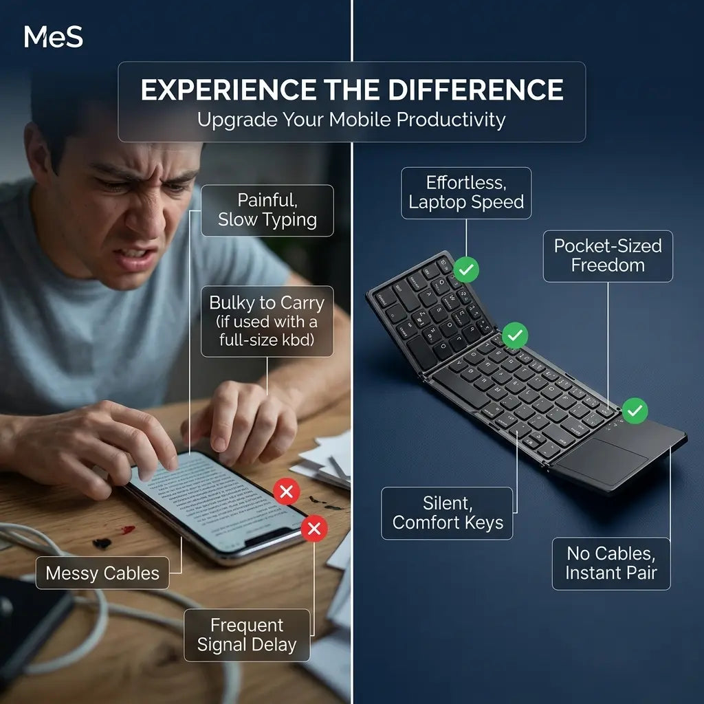 MeS - Folding Bluetooth Keyboard