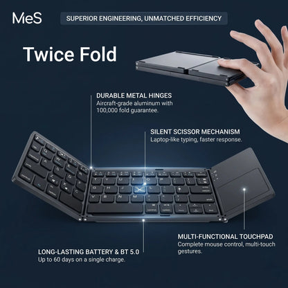 MeS - Folding Bluetooth Keyboard